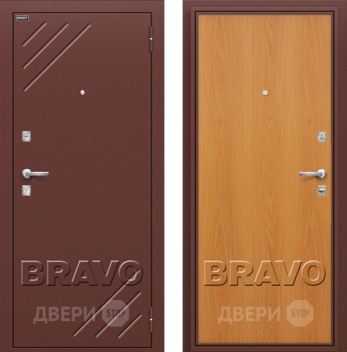 Входная металлическая Дверь Bravo Оптим Стандарт Миланский Орех в Красноармейске