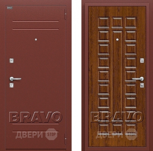 Входная металлическая Дверь Bravo Оптим Нова Французский Дуб в Красноармейске