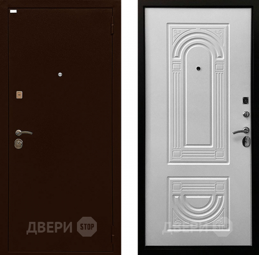 Входная металлическая Дверь Ратибор Оптима 3К Матовый белый в Красноармейске