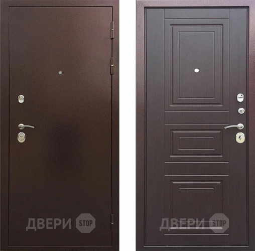 Входная металлическая Дверь Шелтер (SHELTER) Трио Орех премиум в Красноармейске