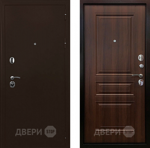Входная металлическая Дверь Ратибор Троя 3К Орех бренди в Красноармейске