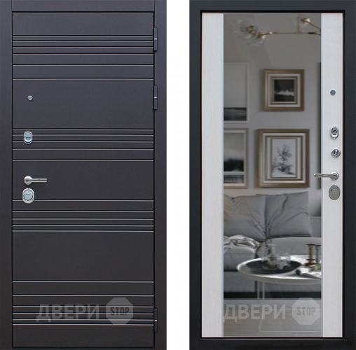 Дверь АСД Дуэт с зеркалом Лиственница белая в Красноармейске