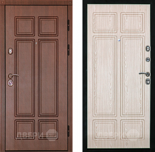 Входная металлическая Дверь (Дверной Континент) Консул Беленый дуб в Красноармейске