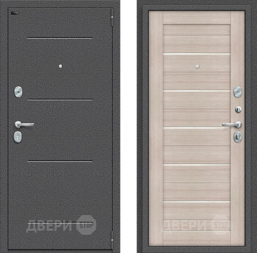 Входная металлическая Дверь Bravo Порта S-2 104/П22 Cappuccino Veralinga в Красноармейске