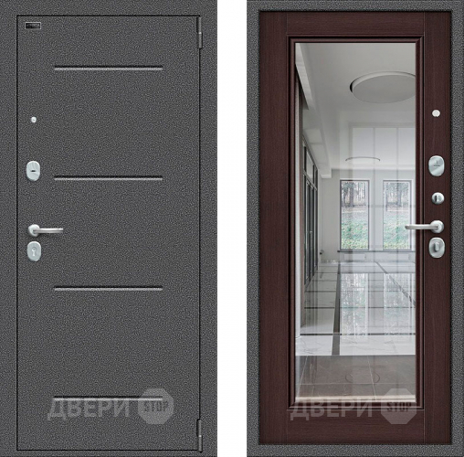 Входная металлическая Дверь Bravo Porta S-2 104/П61 с зеркалом венге в Красноармейске
