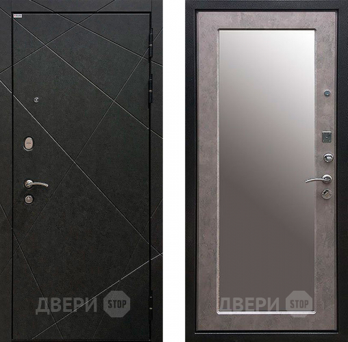 Дверь Ратибор Эстет 3К с зеркалом Бетон светлый в Красноармейске