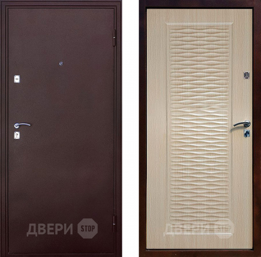 Входная металлическая Дверь СТОП Волна Беленый дуб в Красноармейске