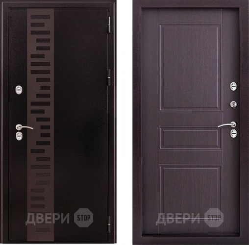 Дверь Заводская Урал с декором Термо Венге (с терморазрывом) в Красноармейске