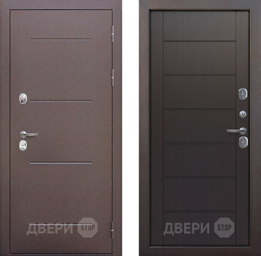 Входная металлическая Дверь Цитадель Isoterma Медный антик/Темный кипарис в Красноармейске