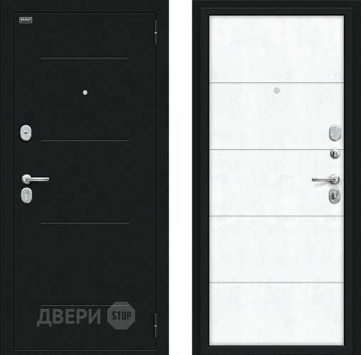 Входная металлическая Дверь Bravo Граффити-1 Букле черное/Snow Art в Красноармейске