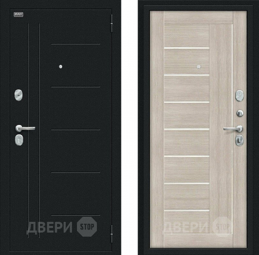 Входная металлическая Дверь Bravo Проф Букле черное/Cappuccino Veralinga в Красноармейске