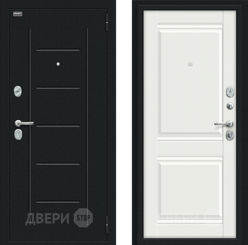Входная металлическая Дверь Bravo Некст Kale Букле черное/Off-white в Красноармейске