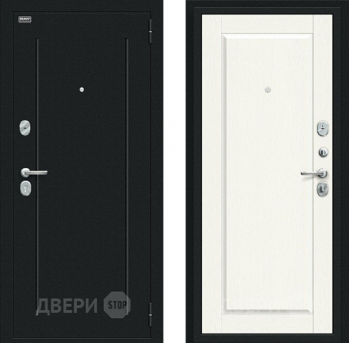 Дверь Bravo Сьют Kale Букле черное/White Wood в Красноармейске