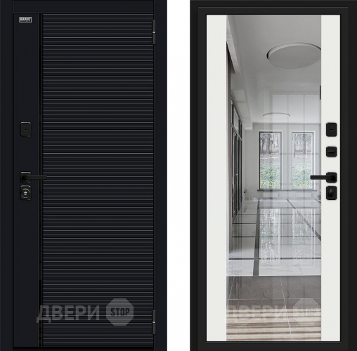 Входная металлическая Дверь Bravo Лайнер-3 Total Black/Off-white в Красноармейске