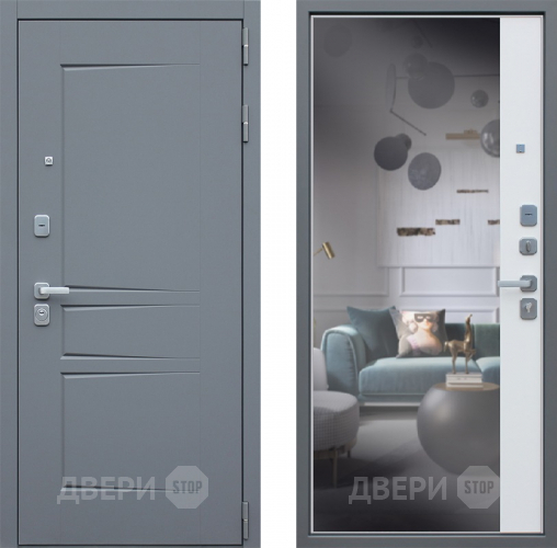 Входная металлическая Дверь Йошкар Челси с зеркалом в Красноармейске