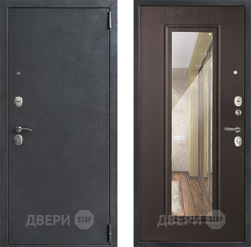 Входная металлическая Дверь Дверной Континент ДК-70 Зеркало Эко Венге в Красноармейске