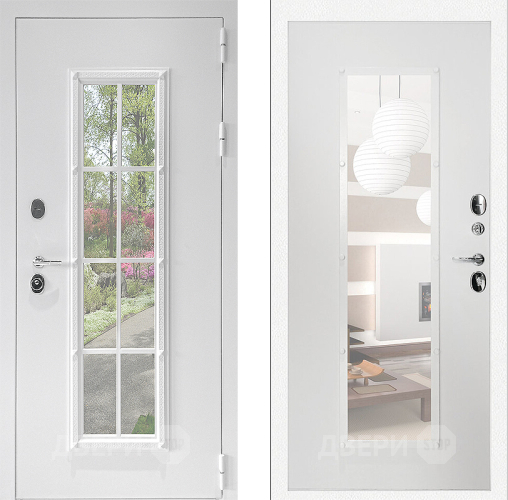 Входная металлическая Дверь Дверной Континент Тичино Белая в Красноармейске