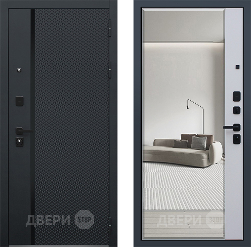 Входная металлическая Дверь АСД Ньюкасл с зеркалом в Красноармейске