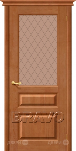Межкомнатная дверь со стеклом М5 (Светлый Лак) в Красноармейске