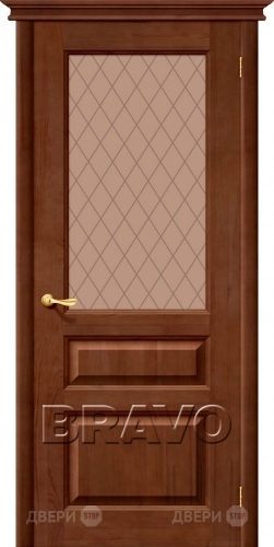 Межкомнатная дверь со стеклом М5 (Темный Лак) в Красноармейске