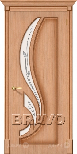 Межкомнатная дверь со стеклом Лилия (Дуб) в Красноармейске