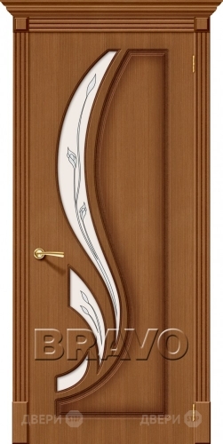 Межкомнатная дверь со стеклом Лилия (Орех) в Красноармейске