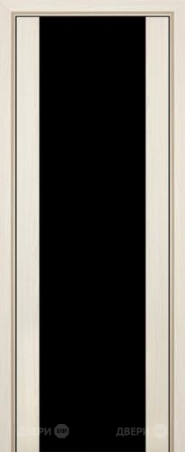 Межкомнатная дверь ProfilDoors 8X эш вайт мелинга (черный триплекс) в Красноармейске