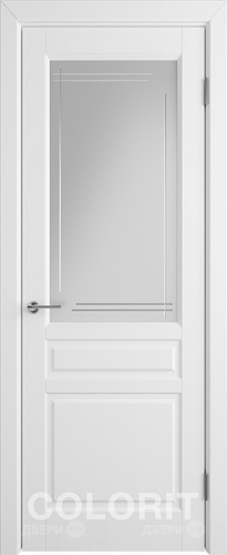 Межкомнатная дверь К2 ПО белая эмаль в Красноармейске