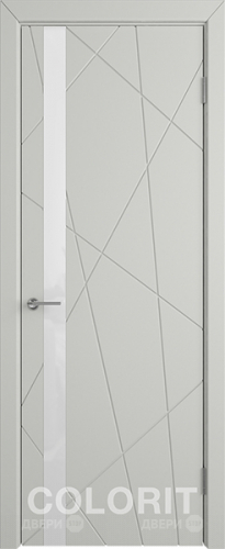 Межкомнатная дверь К5 ПО светло-серая эмаль в Красноармейске