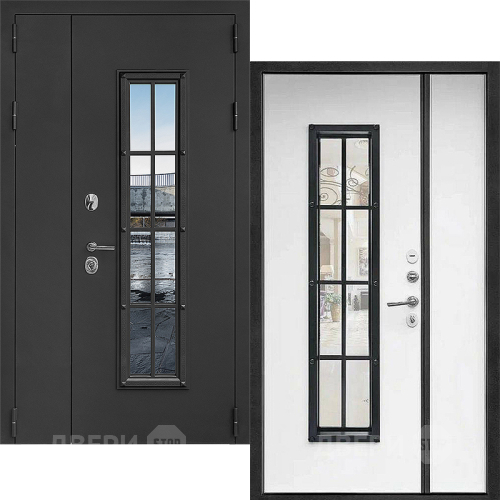 Входная металлическая Дверь Дверной Континент Тичино Двустворчатая Серая в Красноармейске