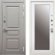 Входная металлическая Дверь Ратибор Лондон 3К с зеркалом Грей софт/Белый софт в Красноармейске