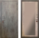 Входная металлическая Дверь Ратибор Тетрис 3К с зеркалом Бетон светлый в Красноармейске