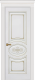 Межкомнатная дверь Дверь Премьер ДГ, белая эмаль, патина золото в Красноармейске