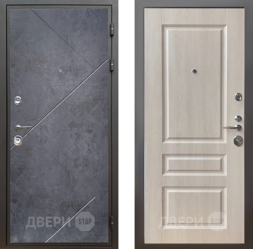 Дверь Шелтер (SHELTER) Комфорт Бетон урбан индиго 3 Дуб филадельфия крем в Красноармейске