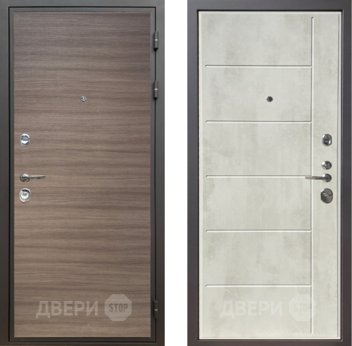 Входная металлическая Дверь Шелтер (SHELTER) Комфорт Дуб тоскано поперечный 11 Бетон крем в Красноармейске