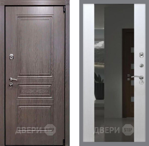 Входная металлическая Дверь Рекс (REX) Пренмиум-S СБ-16 с Зеркалом Лиственница беж в Красноармейске