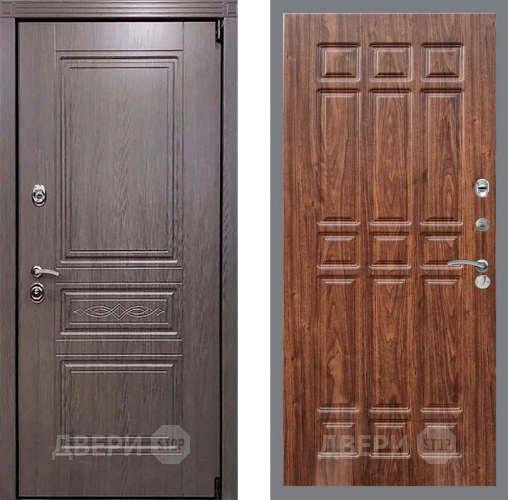 Входная металлическая Дверь Рекс (REX) Пренмиум-S FL-33 орех тисненый в Красноармейске