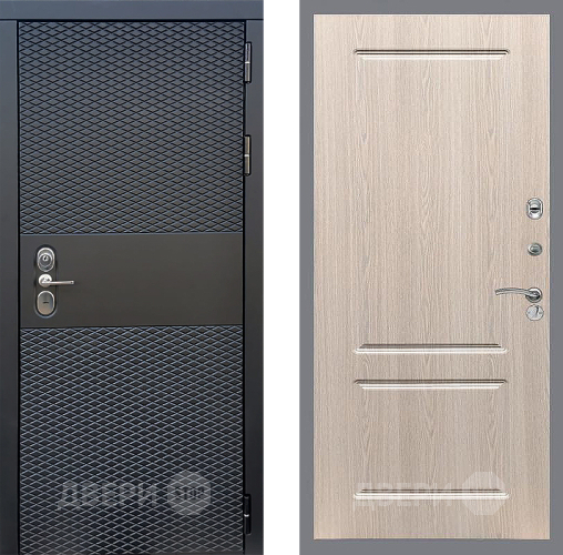 Входная металлическая Дверь Стоп БЛЭК CISA ФЛ-117 Беленый дуб в Красноармейске