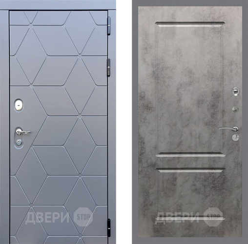 Входная металлическая Дверь Стоп КОСМО ФЛ-117 Бетон темный в Красноармейске