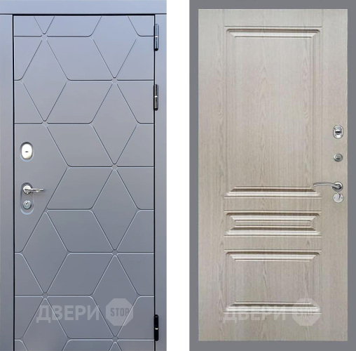 Входная металлическая Дверь Стоп КОСМО ФЛ-243 Беленый дуб в Красноармейске