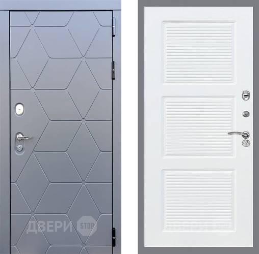 Входная металлическая Дверь Стоп КОСМО ФЛ-1 Силк Сноу в Красноармейске