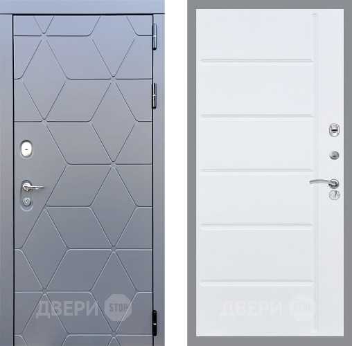 Входная металлическая Дверь Стоп КОСМО ФЛ-102 Белый ясень в Красноармейске