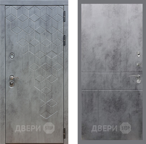 Входная металлическая Дверь Стоп БЕТОН ФЛ-290 Бетон темный в Красноармейске