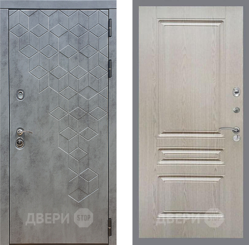 Входная металлическая Дверь Стоп БЕТОН ФЛ-243 Беленый дуб в Красноармейске