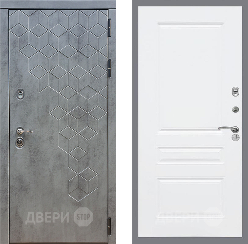 Входная металлическая Дверь Стоп БЕТОН ФЛ-243 Силк Сноу в Красноармейске