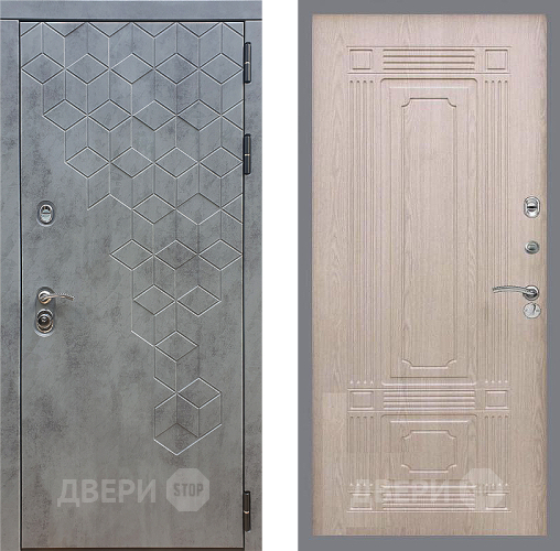 Входная металлическая Дверь Стоп БЕТОН ФЛ-2 Беленый дуб в Красноармейске