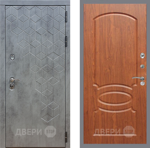Входная металлическая Дверь Стоп БЕТОН ФЛ-128 Береза мореная в Красноармейске