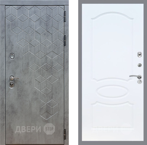 Дверь Стоп БЕТОН ФЛ-128 Белый ясень в Красноармейске