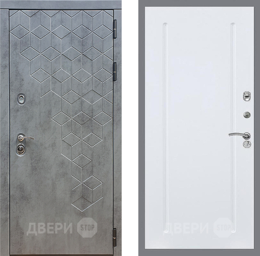 Входная металлическая Дверь Стоп БЕТОН ФЛ-68 Силк Сноу в Красноармейске