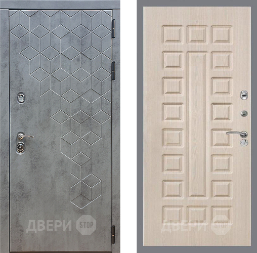 Входная металлическая Дверь Стоп БЕТОН ФЛ-183 Беленый дуб в Красноармейске